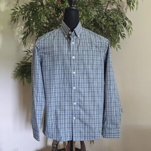 Southern Proper Blue Plaid Casual Buttonup Shirt NWT